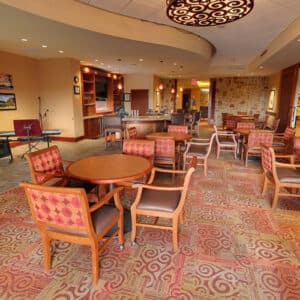 lounge area at Longhorn Village independent living community