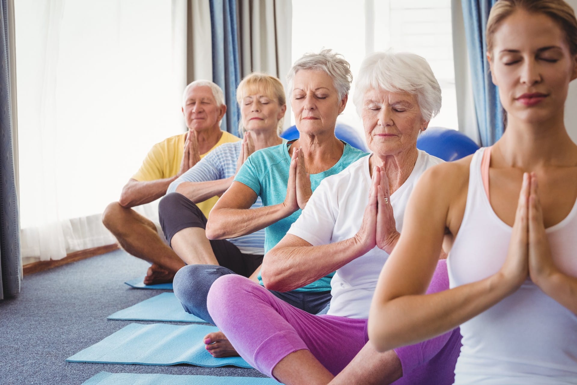 Elders yoga class